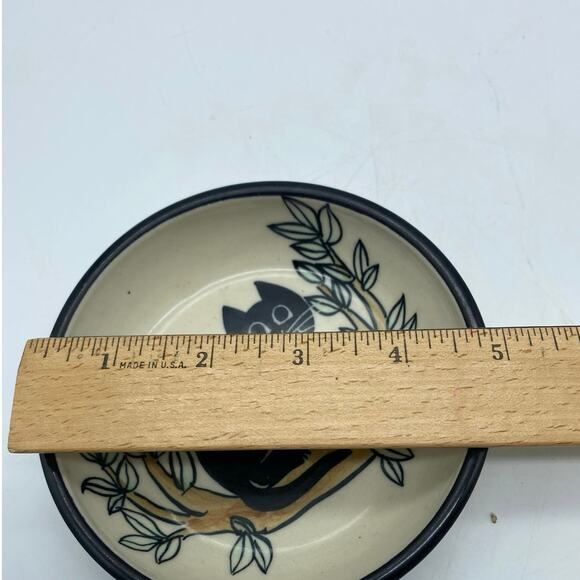 Karen‎ Donleavy Black Cat Bowl on a Branch Studio Pottery signed KD - Picture 6 of 6
